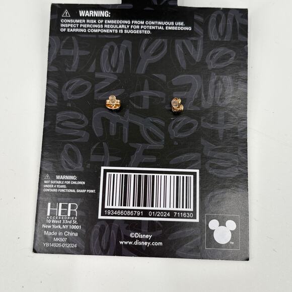 Disney Mickey Mouse Glove Stud Earrings - Picture 3 of 4